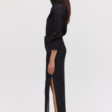 BLACK DENIM BASIS SKIRT