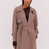 TAUPE SUITING HENRI TRENCH