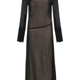 BLACK YORYU GEORGETTE SAVOIR DRESS