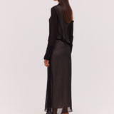 BLACK YORYU GEORGETTE SAVOIR DRESS