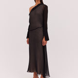 BLACK YORYU GEORGETTE SAVOIR DRESS