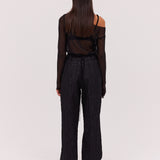 BLACK JACQUARD COSMOS PANT