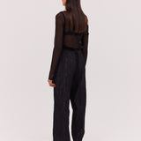 BLACK JACQUARD COSMOS PANT