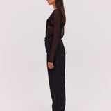 BLACK JACQUARD COSMOS PANT