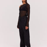 BLACK JACQUARD COSMOS PANT