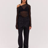 BLACK JACQUARD COSMOS PANT