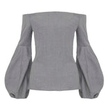 GREY WOOL SONATA TOP