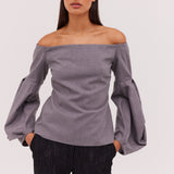GREY WOOL SONATA TOP