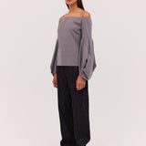 GREY WOOL SONATA TOP