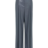SLATE LEATHERETTE HEPBURN PANT