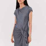 SLATE CREPE EVA GOWN
