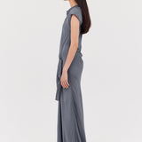 SLATE CREPE EVA GOWN