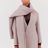 MUSHROOM COATING ENFOLD SCARF