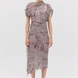 WHIRLPOOL STRIPE DECODE DRESS