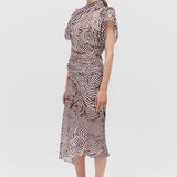 WHIRLPOOL STRIPE DECODE DRESS