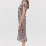 WHIRLPOOL STRIPE DECODE DRESS