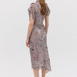 WHIRLPOOL STRIPE DECODE DRESS