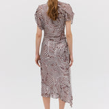WHIRLPOOL STRIPE DECODE DRESS