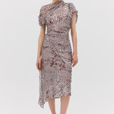 WHIRLPOOL STRIPE DECODE DRESS