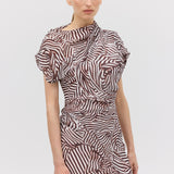 WHIRLPOOL STRIPE DECODE DRESS