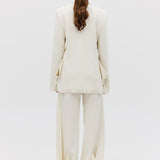 CREAM CREPE SUITING SURRENDER JACKET