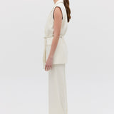 CREAM CREPE SUITING CLARION PANT