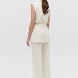CREAM CREPE SUITING CLARION PANT