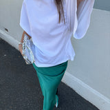 FOREST CHIFFON CLINCH SKIRT