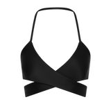 BLACK SPANDEX RISING SWIM TOP