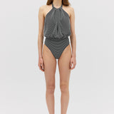 BLACK SPOT JACQUARD HAZEL ONE PIECE