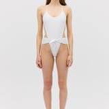 WHITE SPANDEX RISING ONE PIECE