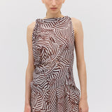 WHIRLPOOL STRIPE SILK ROMA TOP