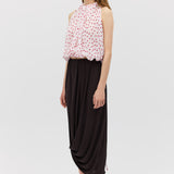 RED POLKA DOT CHIFFON EMERGE TOP