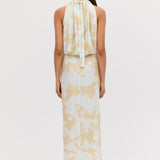 MINT BLOOM CREPE MAJORCA DRESS