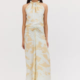 MINT BLOOM CREPE MAJORCA DRESS