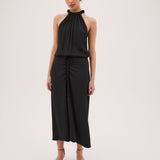 BLACK CREPE MAJORCA DRESS