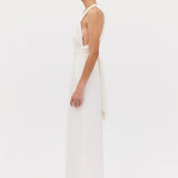 WHITE SILK CDC ASCENDENT GOWN