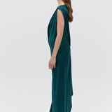 PETROL SILK ROMA GOWN