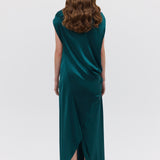 PETROL SILK ROMA GOWN