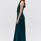 PETROL SILK ISABELLA GOWN