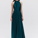 PETROL SILK ISABELLA GOWN