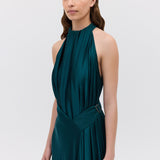 PETROL SILK ISABELLA GOWN