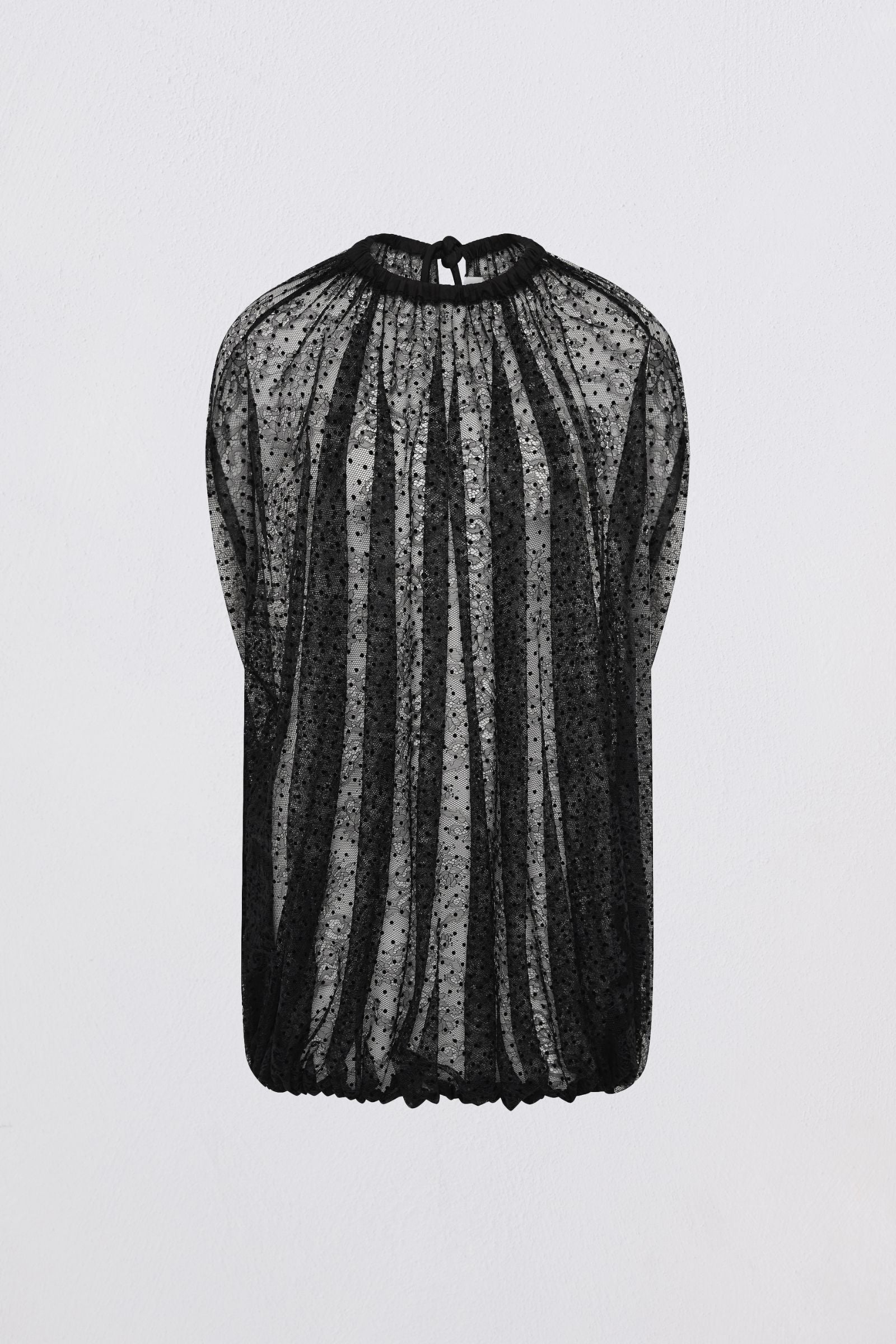 BLACK SPOT LACE GIOVANNA TOP