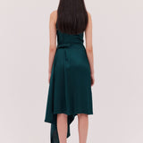 PETROL SILK ISABELLA DRESS