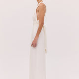 WHITE SILK CDC ASCENDENT GOWN