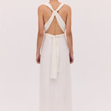 WHITE SILK CDC ASCENDENT GOWN