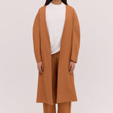 TAN SUITING TONDO COAT