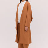 TAN SUITING TONDO COAT