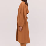 TAN SUITING TONDO COAT