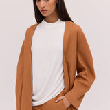 TAN SUITING TONDO COAT